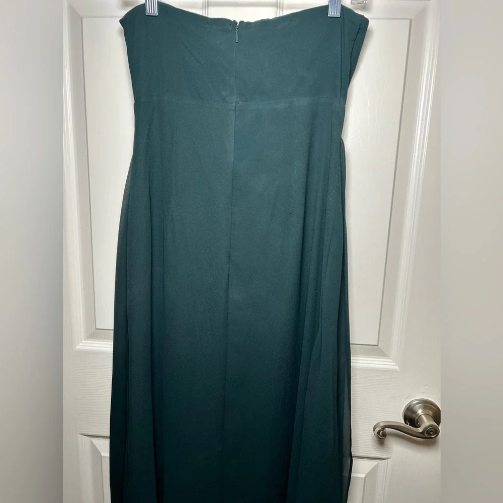 Lulu's Dark Teal Blue Green Maxi Dress - Picture 13 of 15